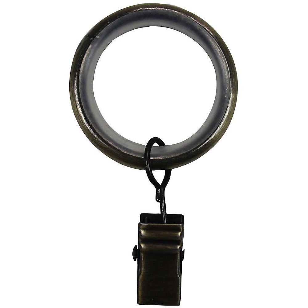 Set 10 inele perdea GOODHOME Antiki, metal, 2.5 cm, gri