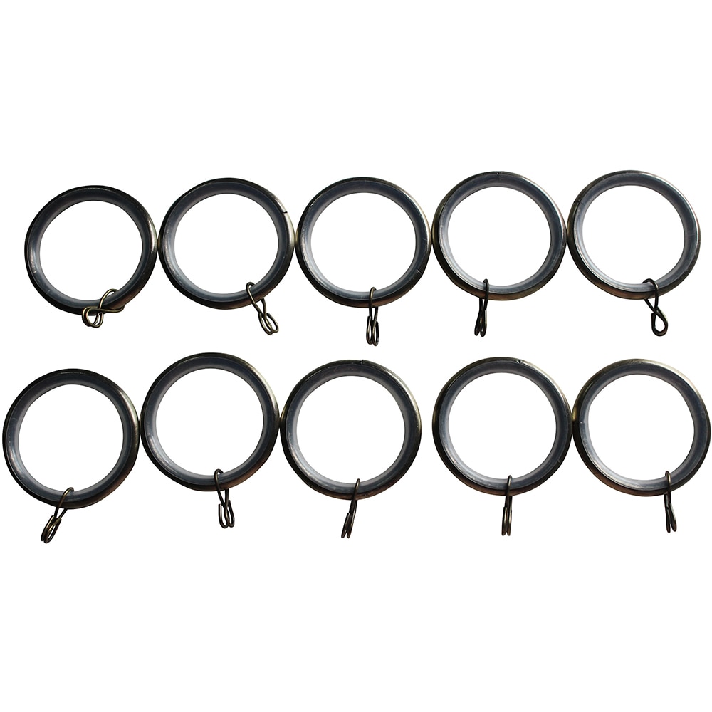 Set 10 inele perdea GOODHOME Antiki, metal, 3.8 cm, auriu