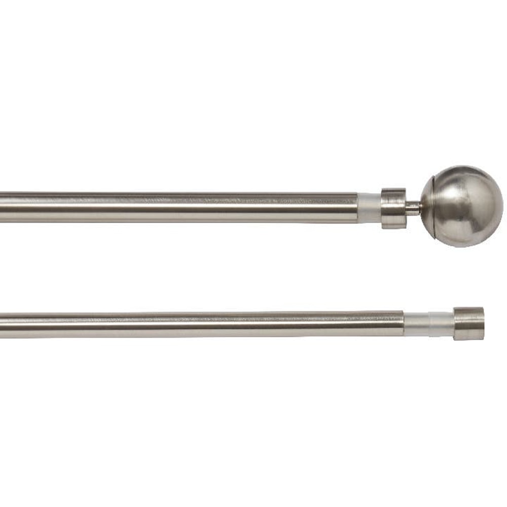 Set galerie dubla extensibila GoodHome Athens, metal, 120-210 cm, gri