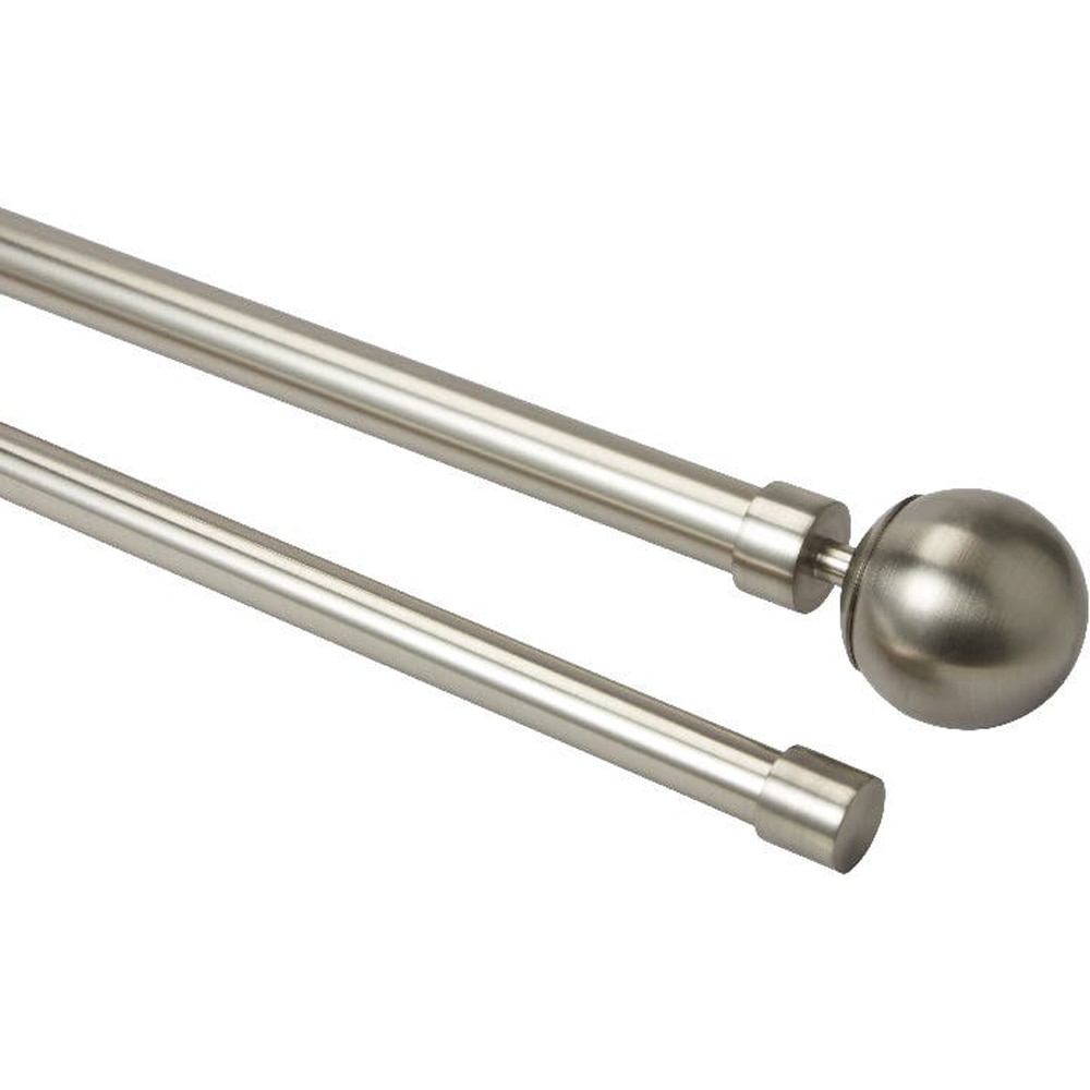 Set galerie dubla extensibila GoodHome Athens, metal, 330/200 cm, diametru 19 mm, gri