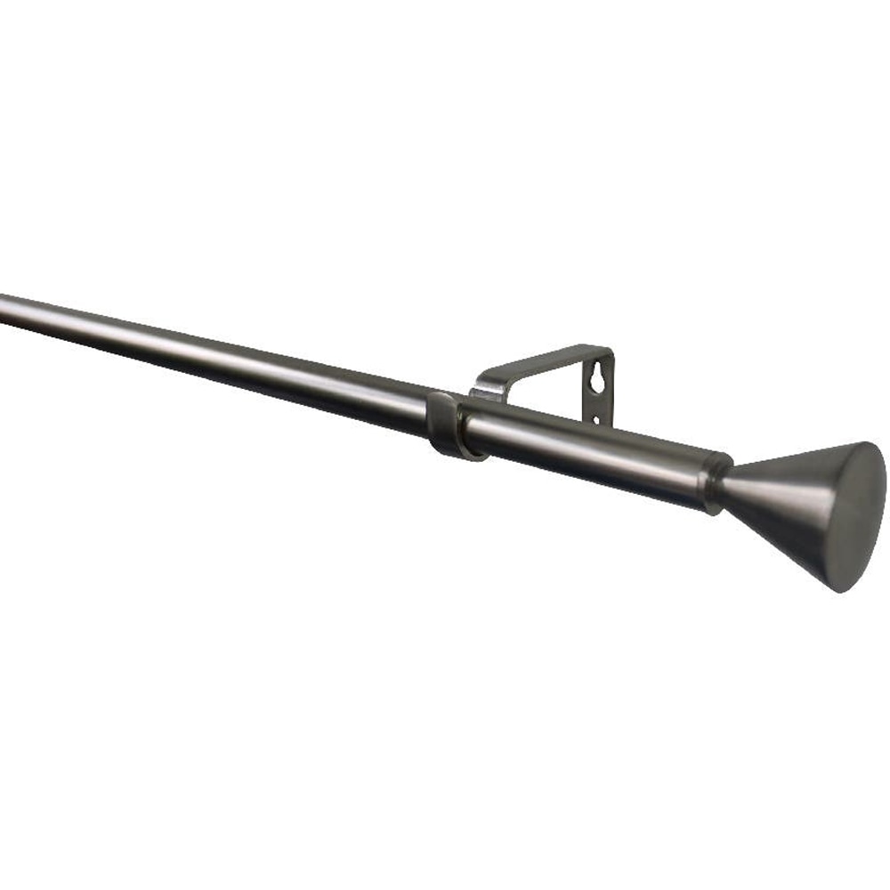 Set galerie simpla extensibila GoodHome Athens, metal, 330/200 cm, gri, diametru 19 mm