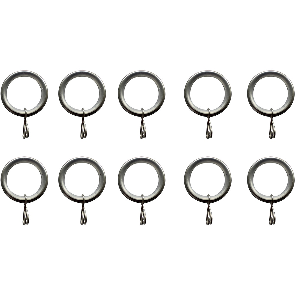 Set 10 inele perdea GOODHOME Athens, metal, 2.5 cm, gri