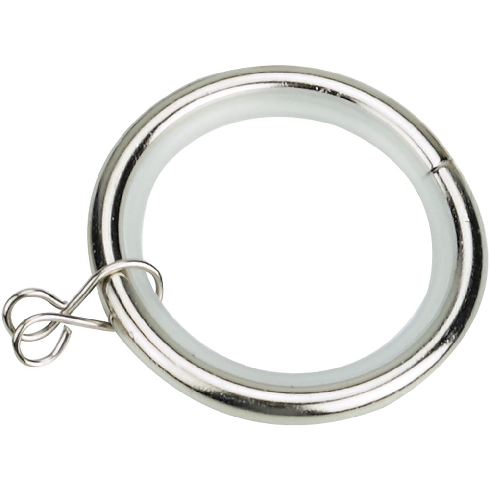 Set 10 inele perdea GOODHOME Olympe, metal, 6.2 cm, argintiu