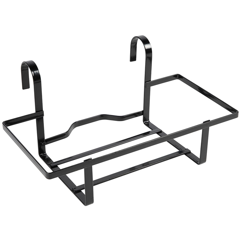 Suport jardiniera, otel, 40 cm, negru