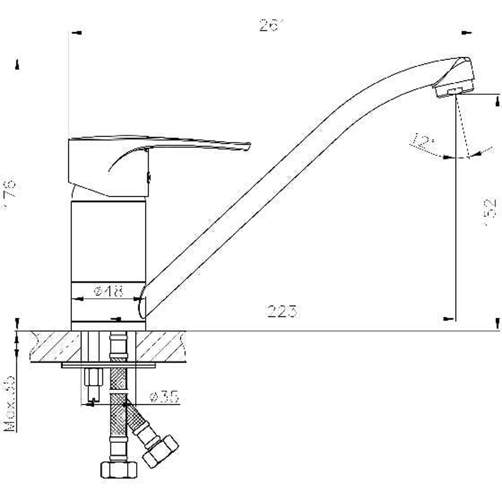 Baterie bucatarie COOKE & LEWIS Arya, alama, argintiu