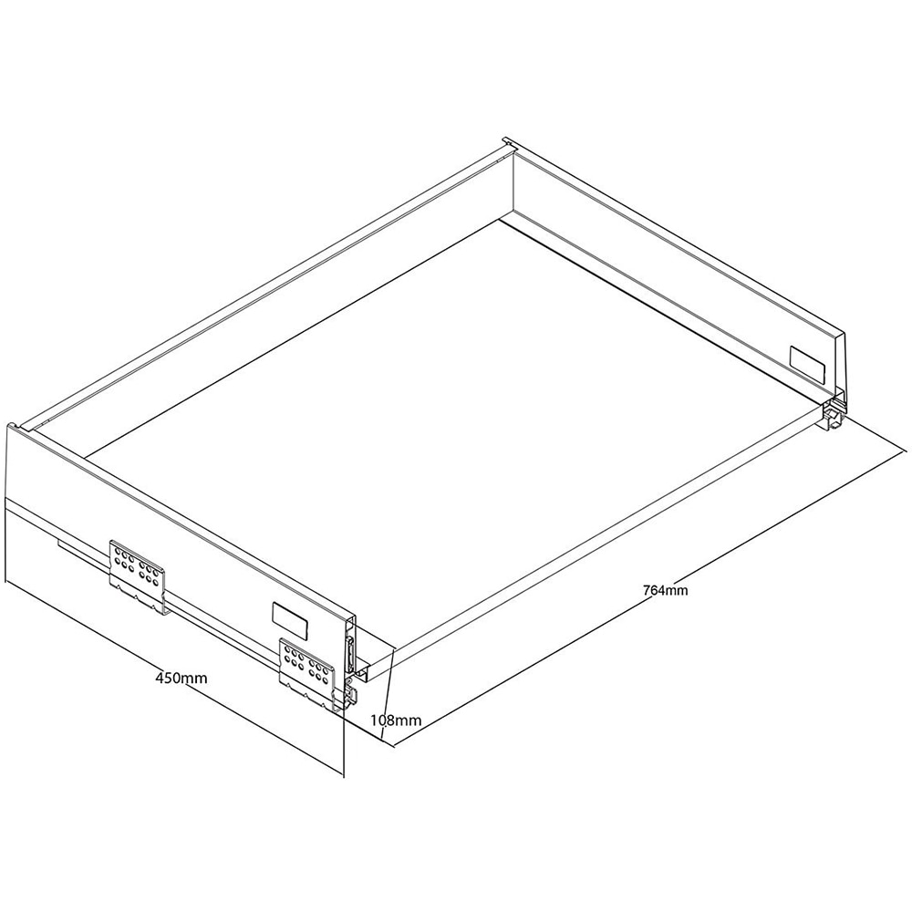 Sertar GoodHome Soto, 80 cm, antracit