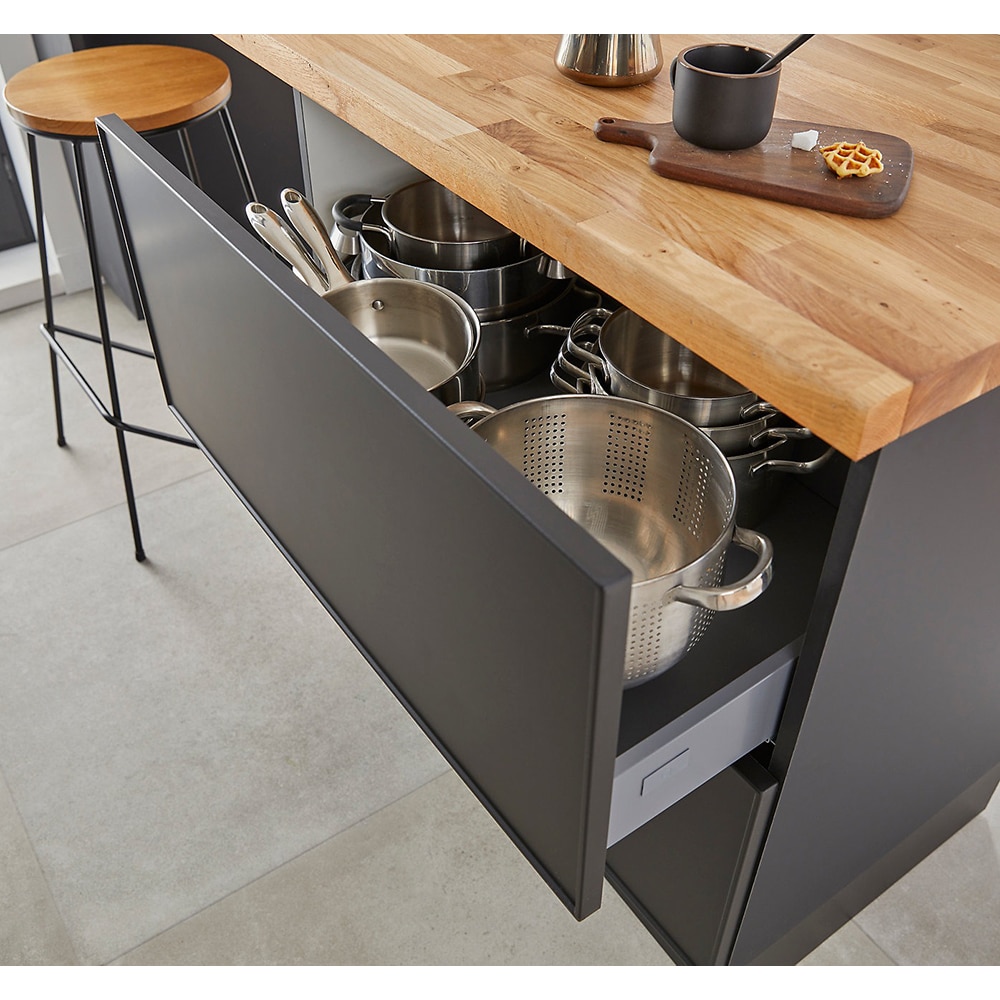 Sertar GoodHome Soto, 80 cm, antracit