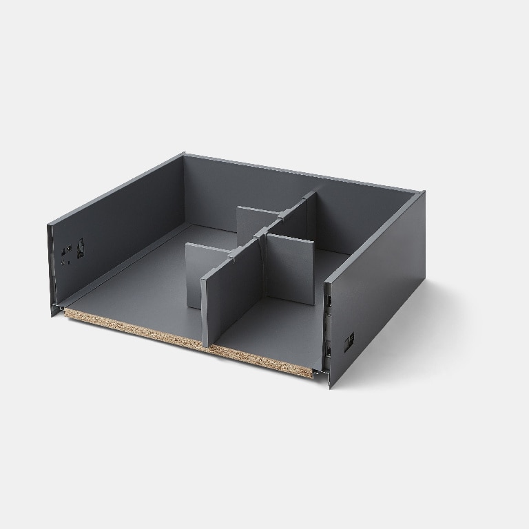 Separator sertar GOODHOME, metal, 20.4 x 44 cm, gri