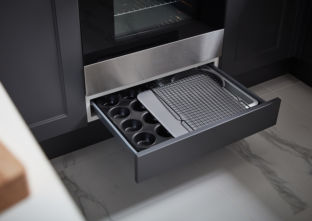 Sertar inferior pentru cuptor GoodHome Sansho, 60 cm, antracit