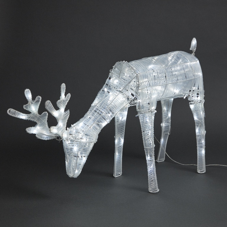 Decoratiune Ren, iluminat alb rece