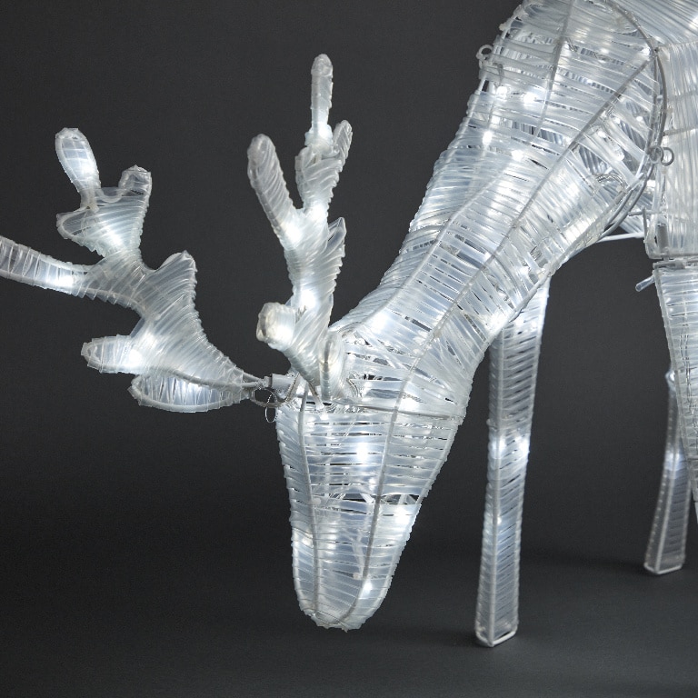 Decoratiune Ren, iluminat alb rece