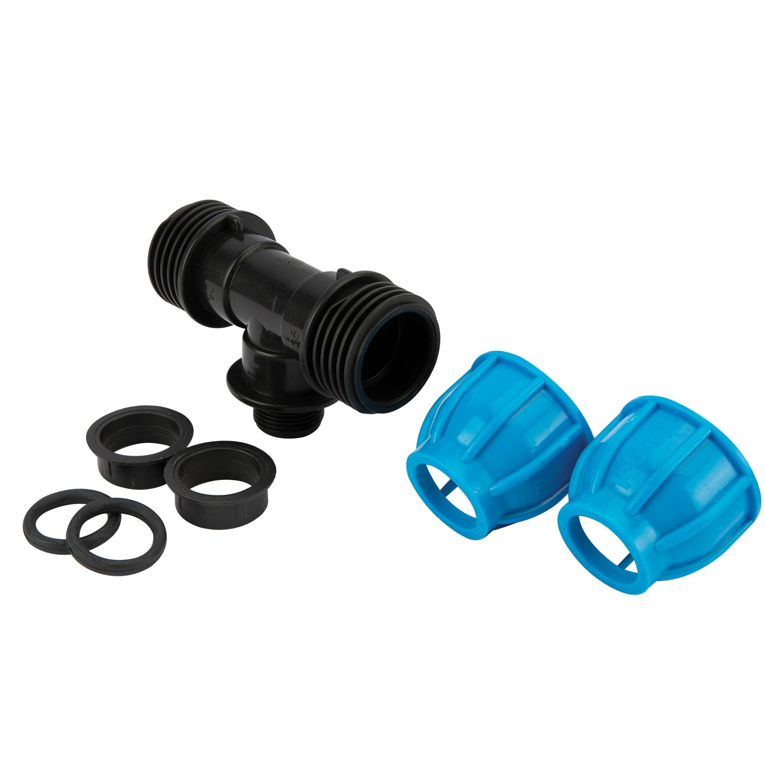 Teu compresiune egal, 25 mm, racord 3/4, filet exterior