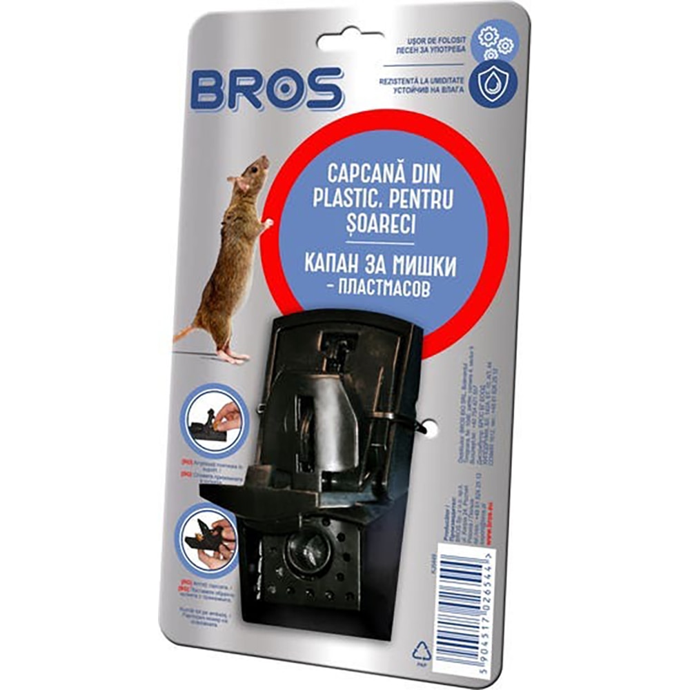Capcana din plastic pentru soareci BROS, 1 buc