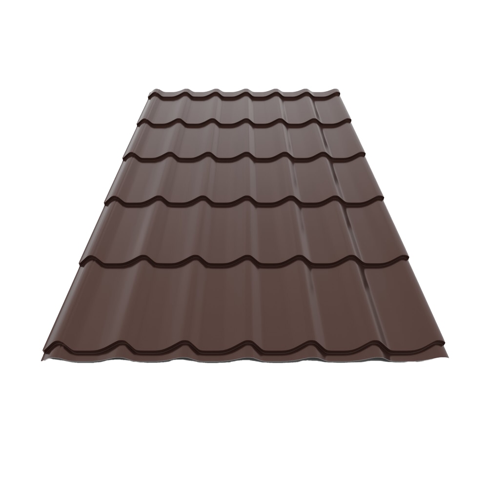 Tigla metalica, Maro, RAL 8017, 0,4 mm x 185 x 120 cm, lucios, 2,22 mp  Bravo 