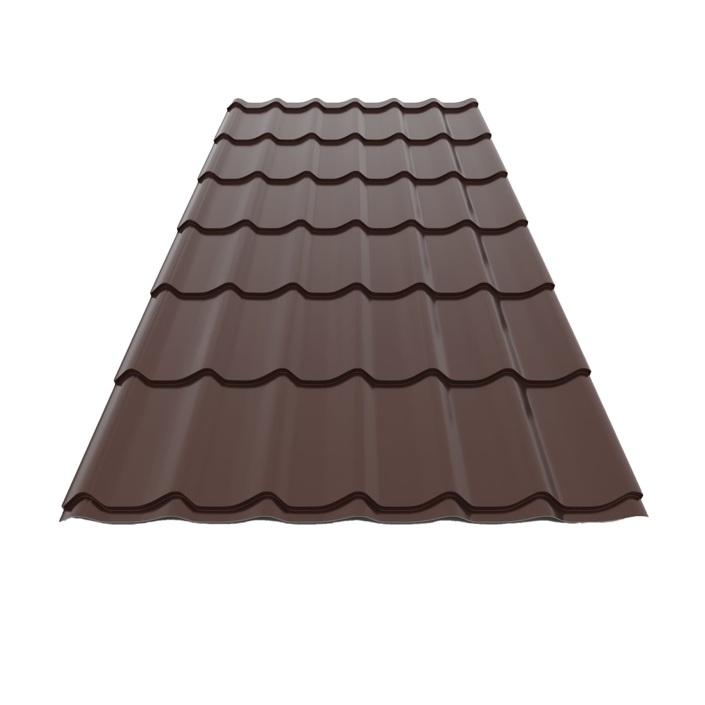 Tigla metalica, Maro, RAL 8017, 0,4 mm x 220 x 120 cm, 2,64 mp  Bravo Lucios