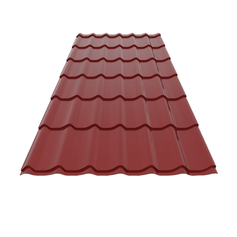 Tigla metalica, Rosu, RAL 3011, 0,4 mm x 220 x 120 cm, lucios, 2,64 mp  Bravo 