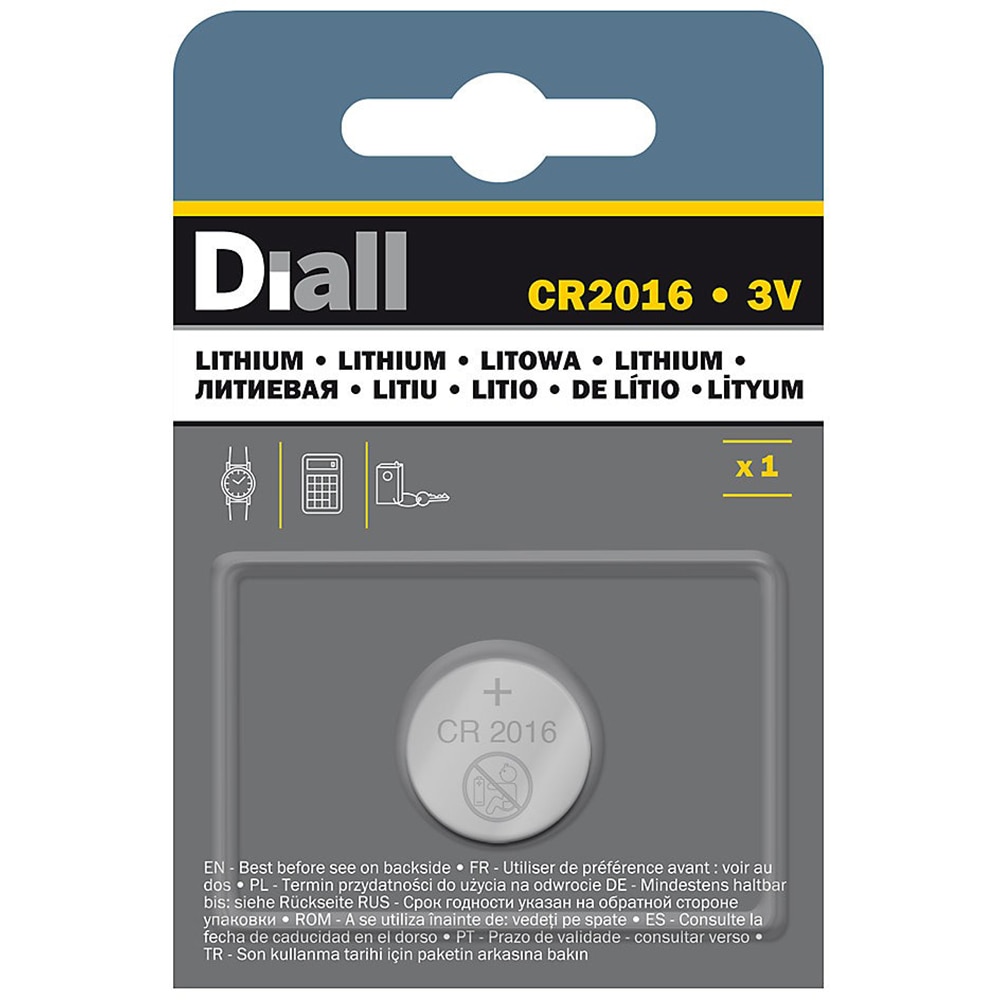 Baterie litiu DIALL CR2016, 3V
