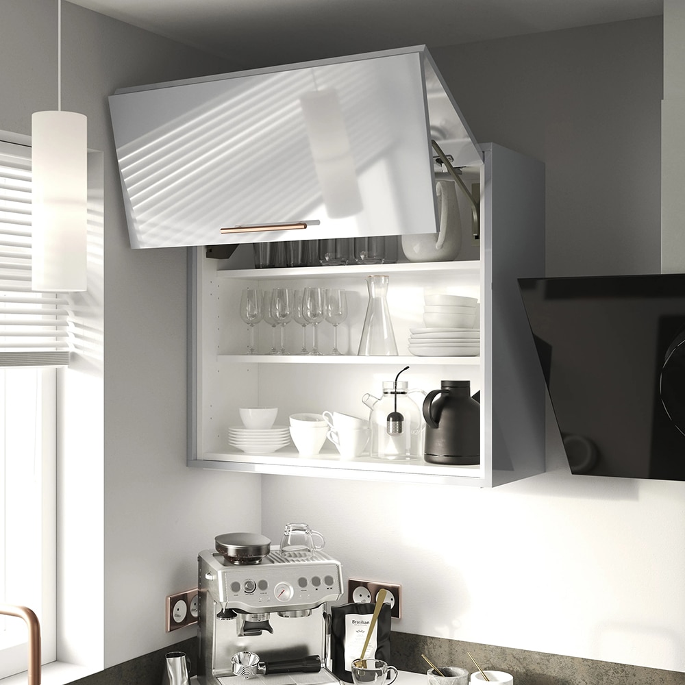 Sistem usa pliabila GOODHOME Enden Bi, deschidere si inchidere cu amortizor, metal si plastic, gri