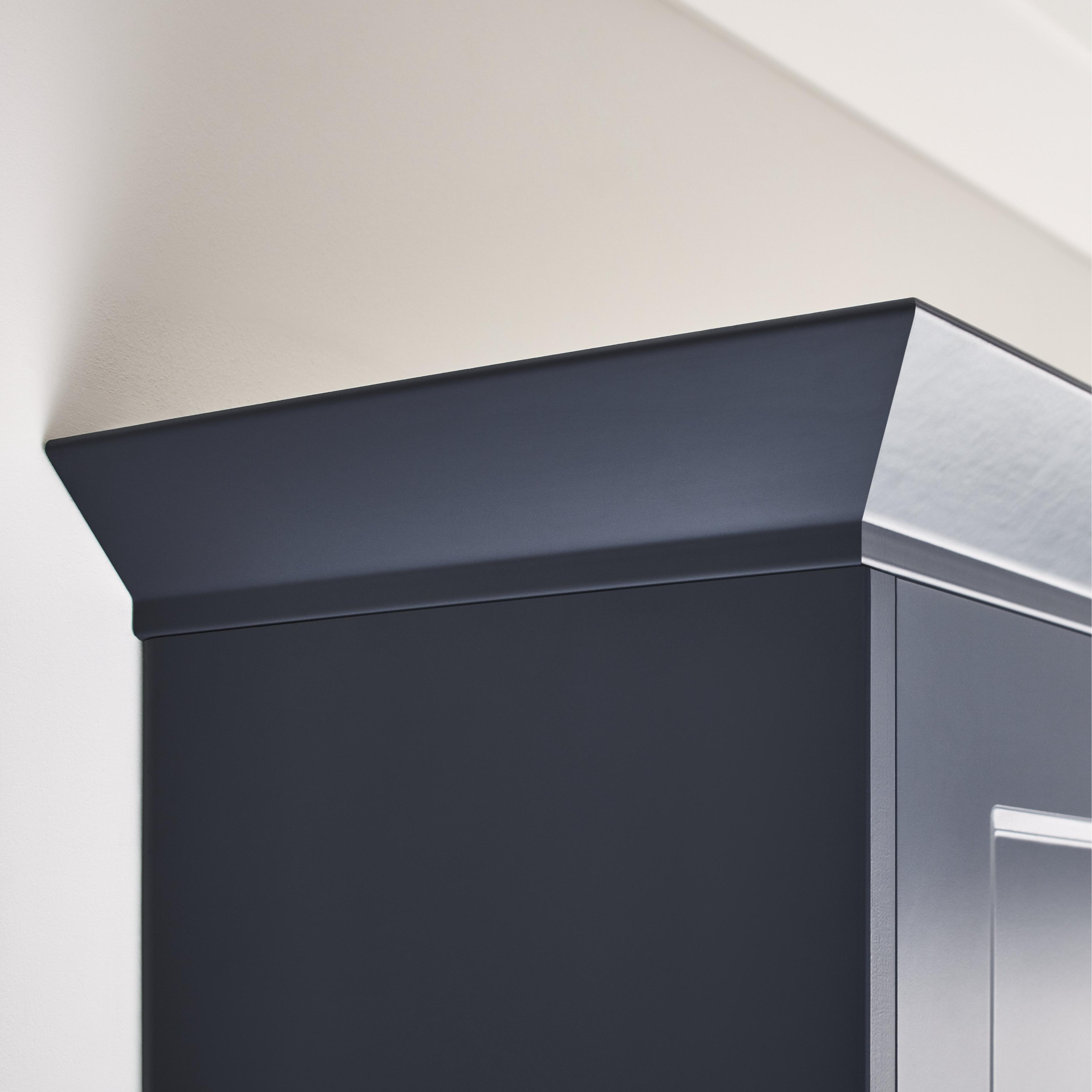 Cornisa GOODHOME Artemisia, MDF, 240 x 3.5 cm, albastru inchis