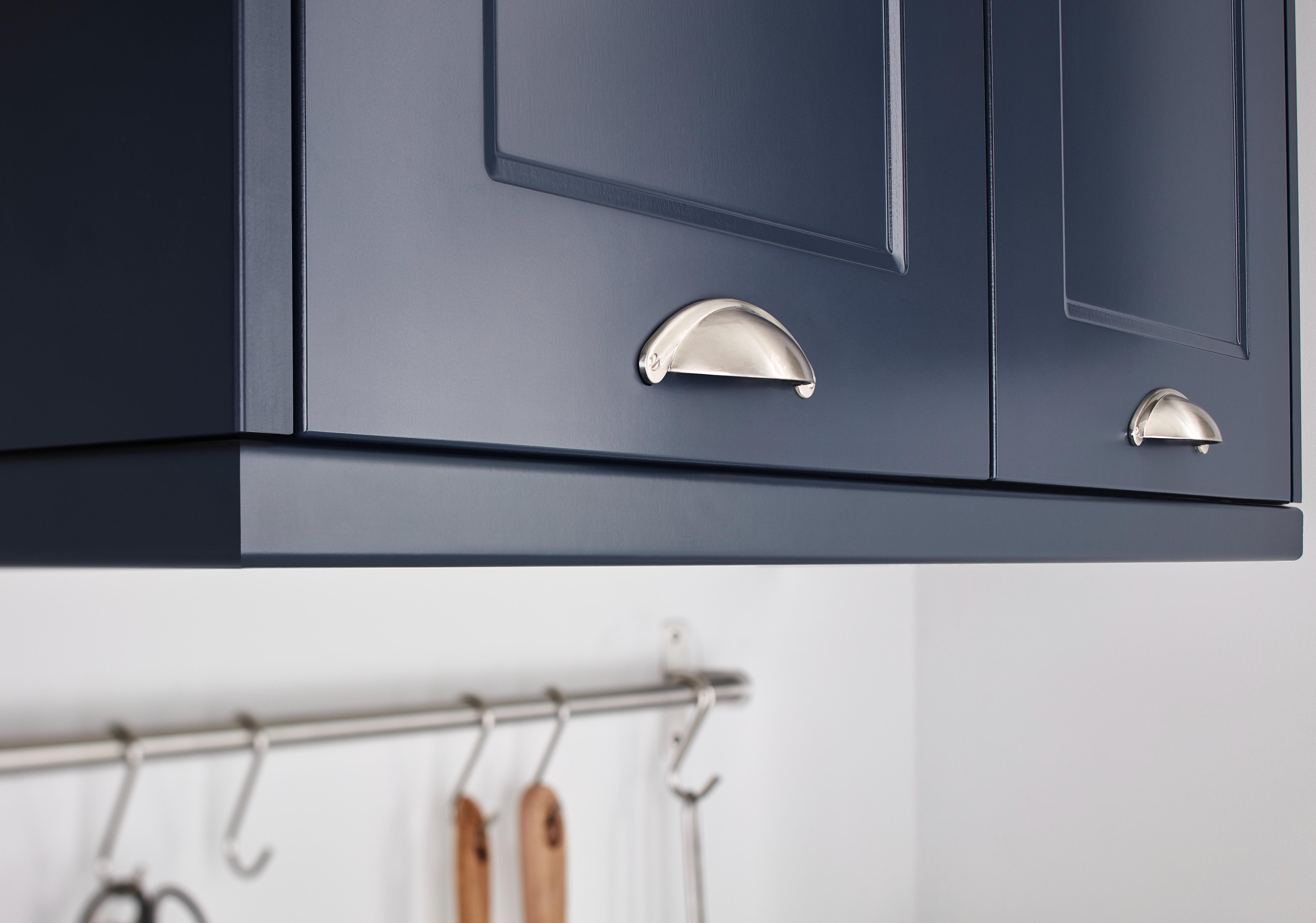 Cornisa GOODHOME Artemisia, MDF, 240 x 3.5 cm, albastru inchis