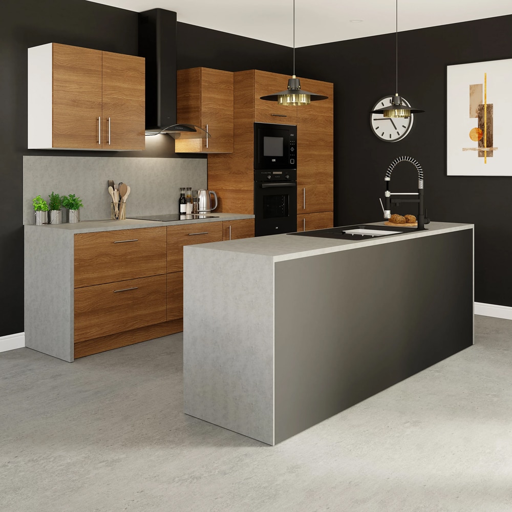 Front usa GOODHOME Chia, PAL, 49.7 x 71.5 x 1.8 cm, maro