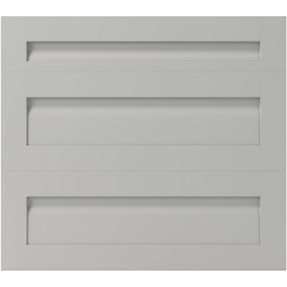 Front usa cu 3 sertare GOODHOME Garcinia, MDF, 79.7 x 71.5 x 2 cm, Gri