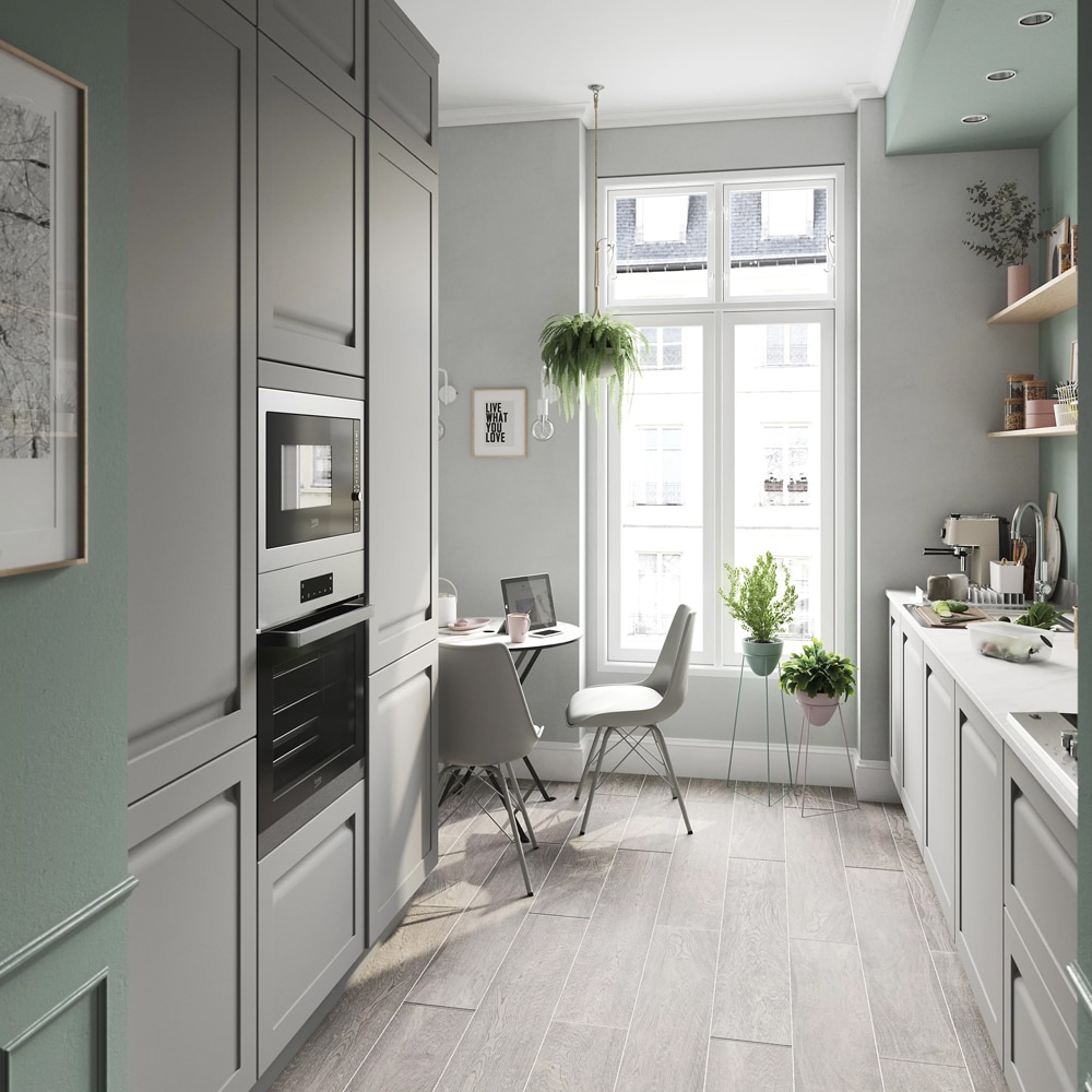 Front usa GOODHOME Garcinia, MDF, 39.7 x 71.5 x 2 cm, gri