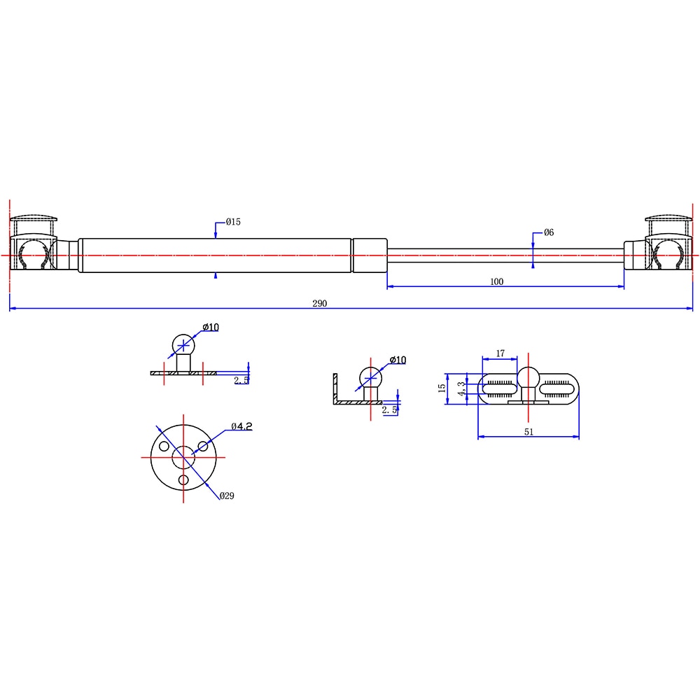 Inaltator usa GOODHOME Enden, metal, 29 x 2 x 1.5 cm, argintiu