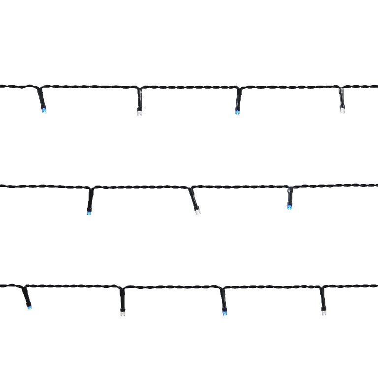 Instalatie Craciun 240 LED-uri, 24.2 m, pe baterie, lumina alba si albastra
