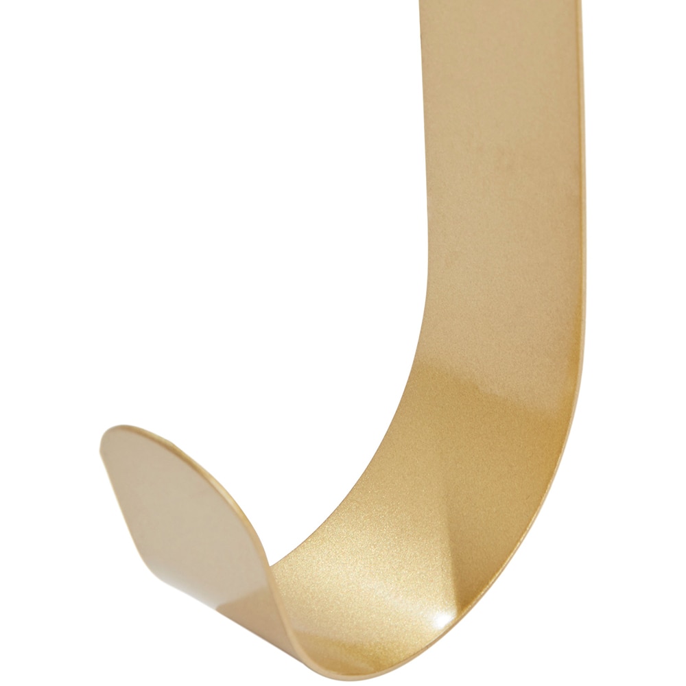 Carlig pentru coronita Craciun, 2 x 37.8 cm, metal, auriu