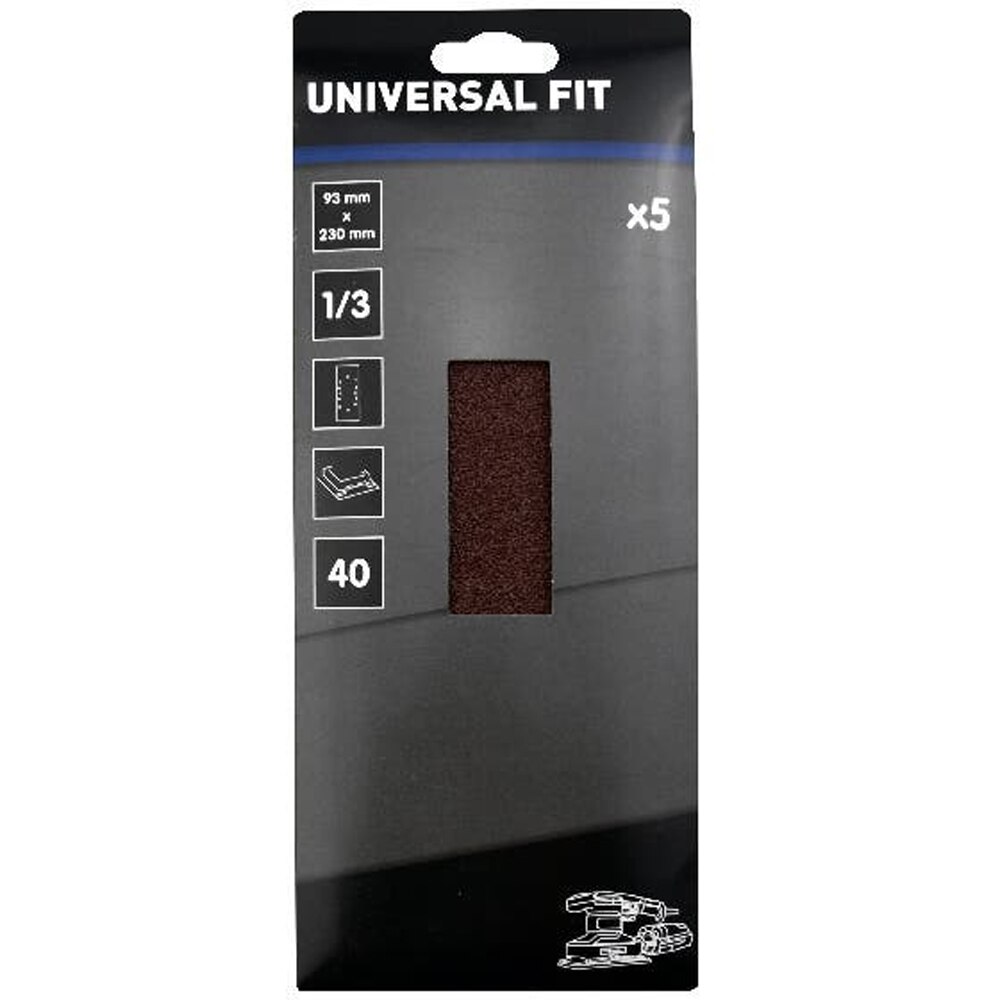 Set 5 foi abrazive UNIVERSAL FIT, 230 x 93 mm, P40 G