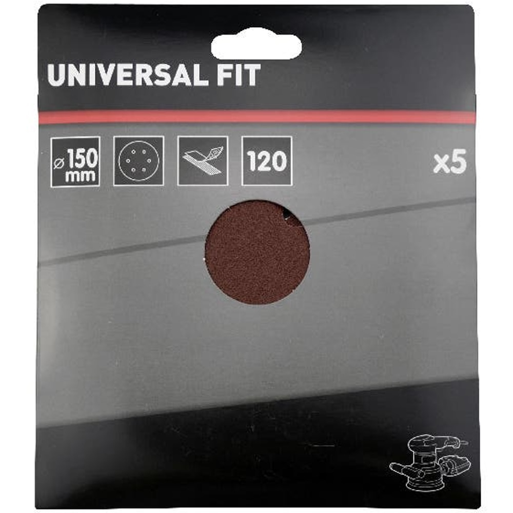 Set 5 foi abrazive UNIVERSAL FIT, 150 mm, P120