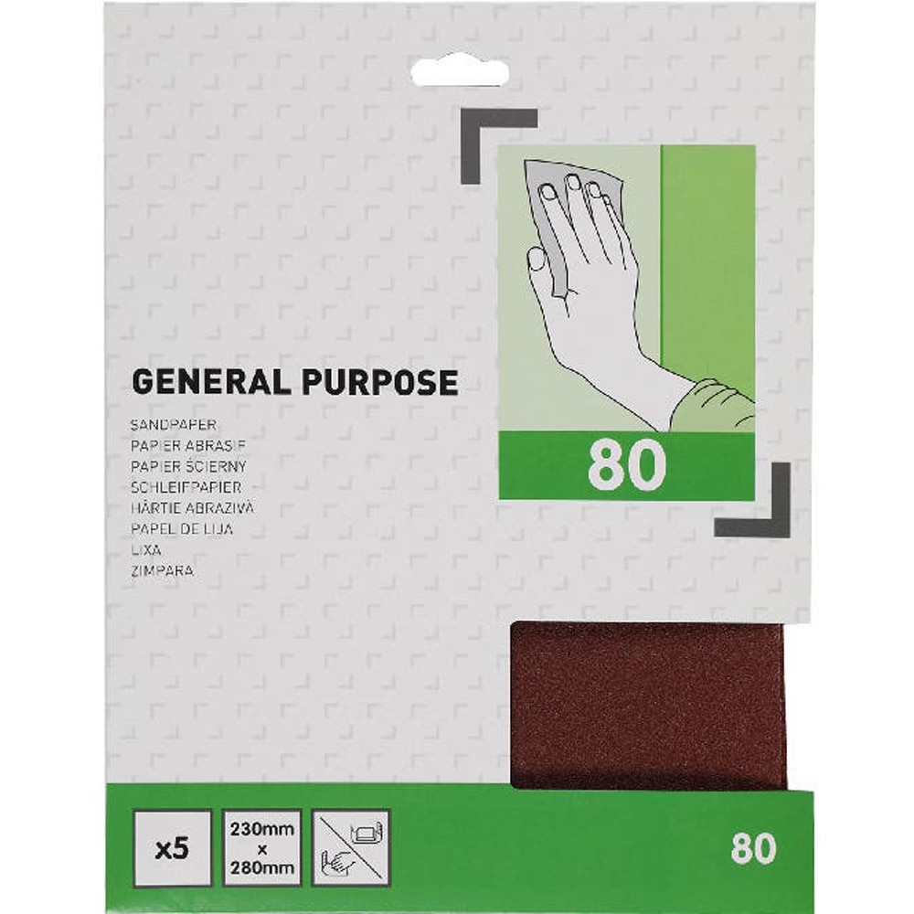 Foi abrazive OPP1, P80, 230x280mm