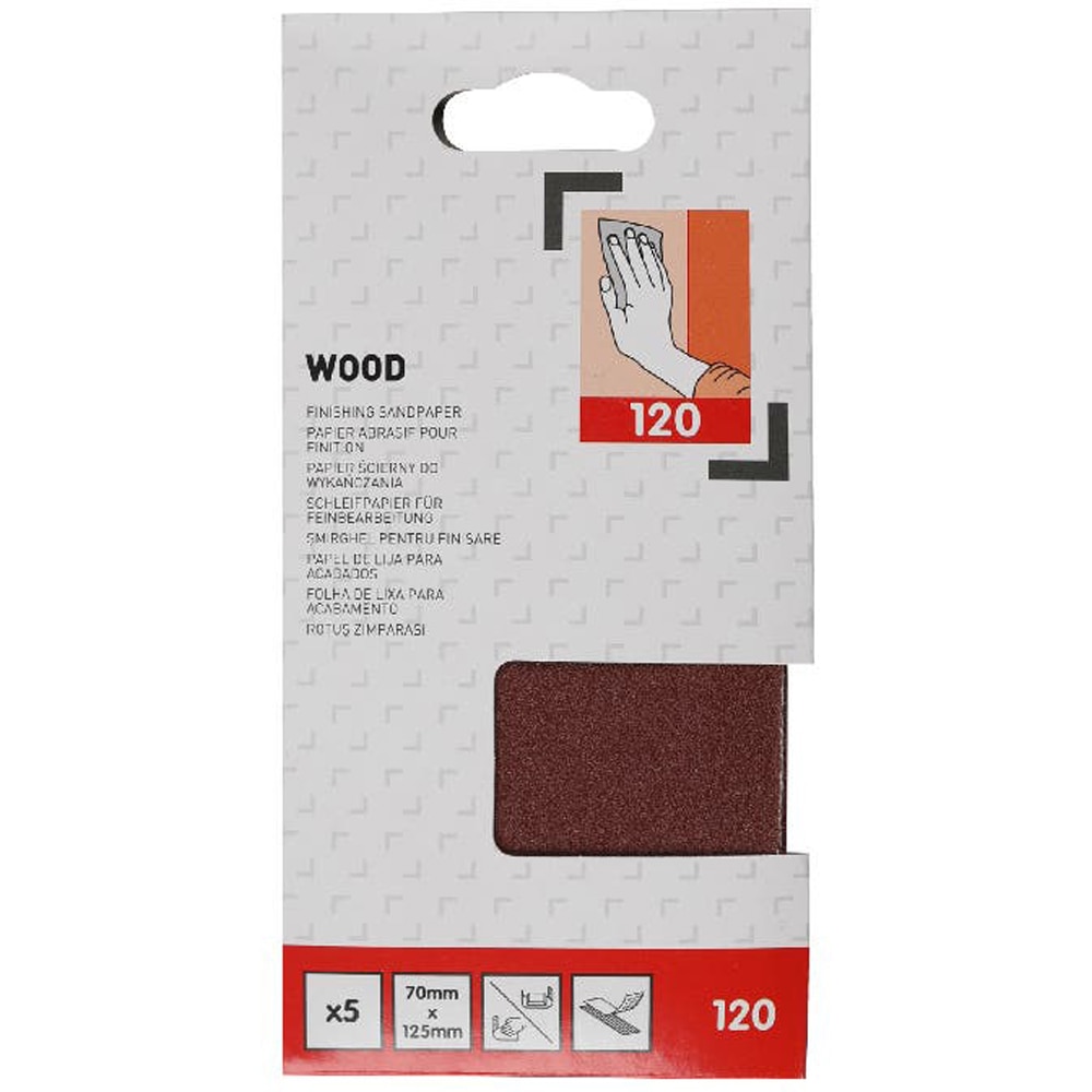 Foi abrazive OPP1, lemn, P120, 70x125