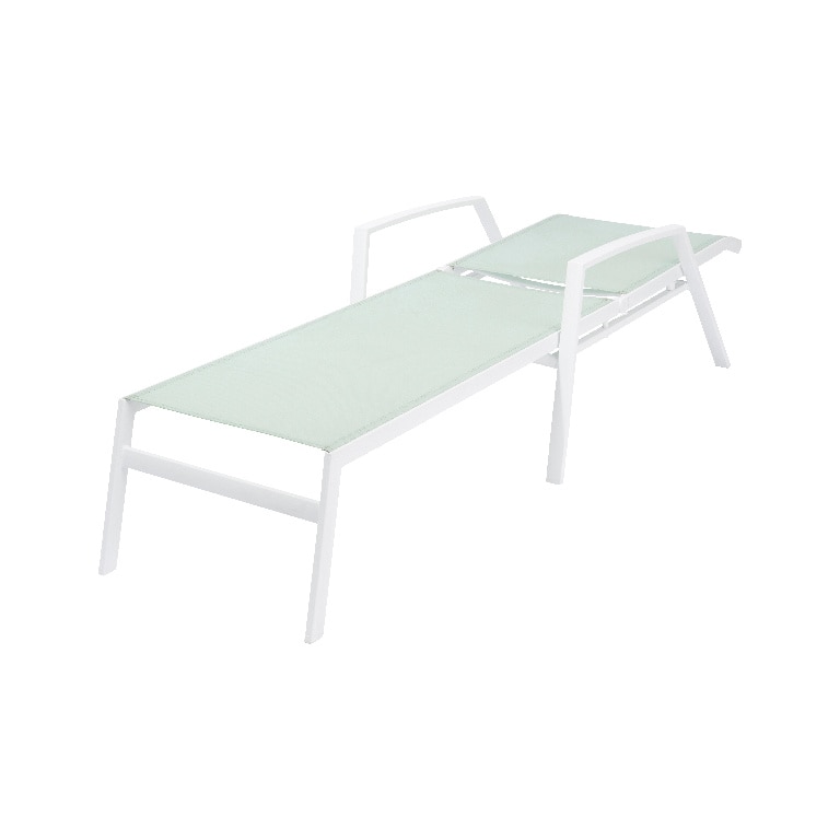 Sezlong GOODHOME Swindon, 88 x 63 cm, sarcina maxima 100 kg, aluminiu si panza, verde