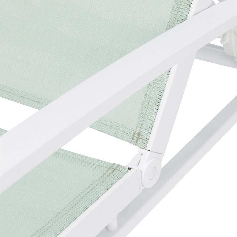 Sezlong GOODHOME Swindon, 88 x 63 cm, sarcina maxima 100 kg, aluminiu si panza, verde