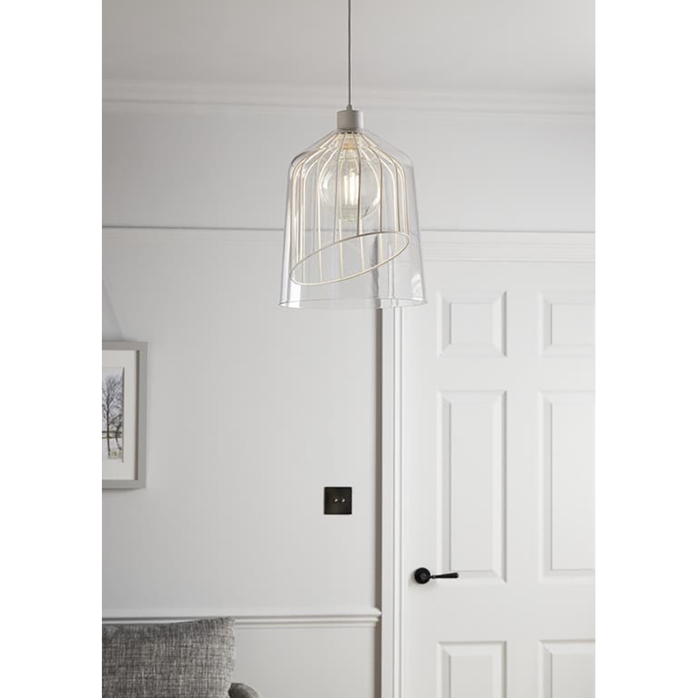 Pendul GOODHOME Calaneo, E27, 60W, alb