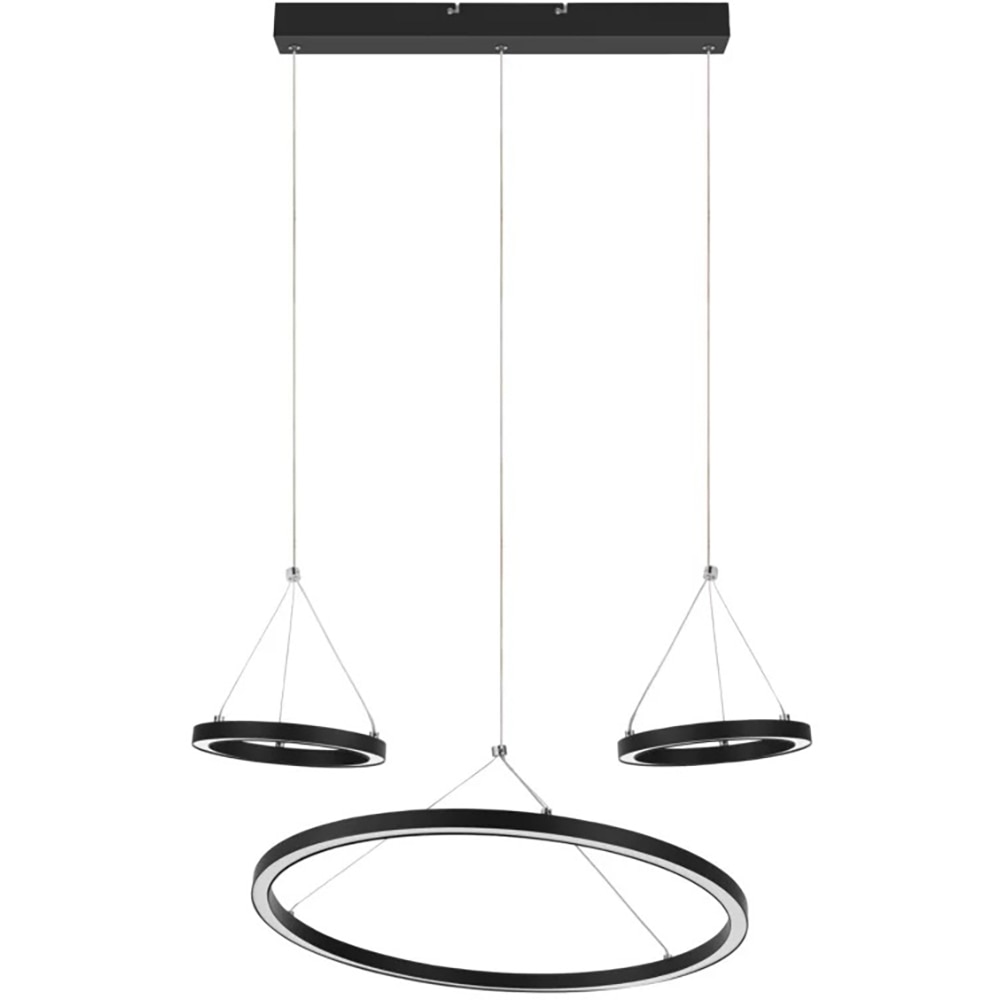 Pendul cu 3 lampi LED integrate GOODHOME Taphao, 36W, 3000K, IP20, negru