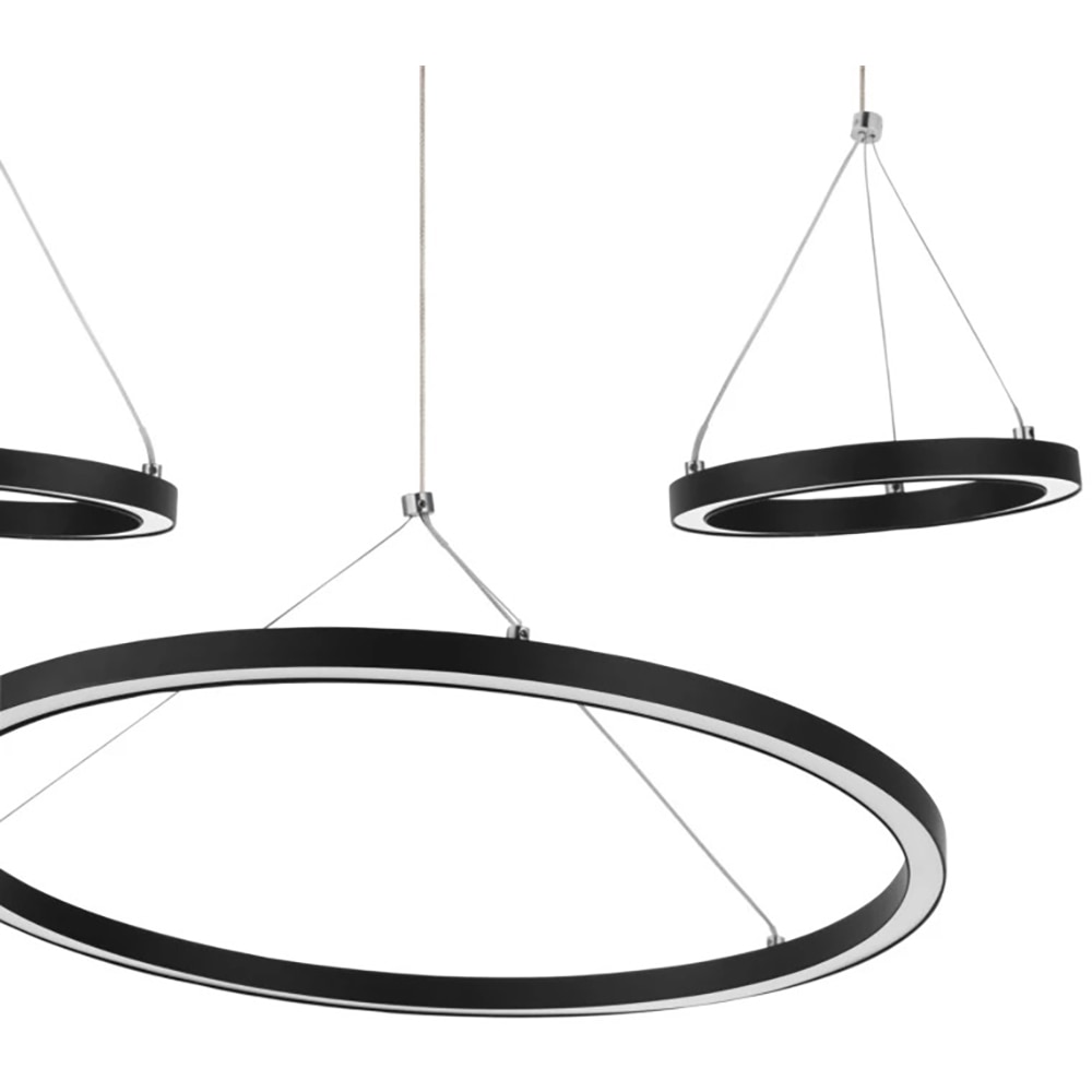 Pendul cu 3 lampi LED integrate GOODHOME Taphao, 36W, 3000K, IP20, negru