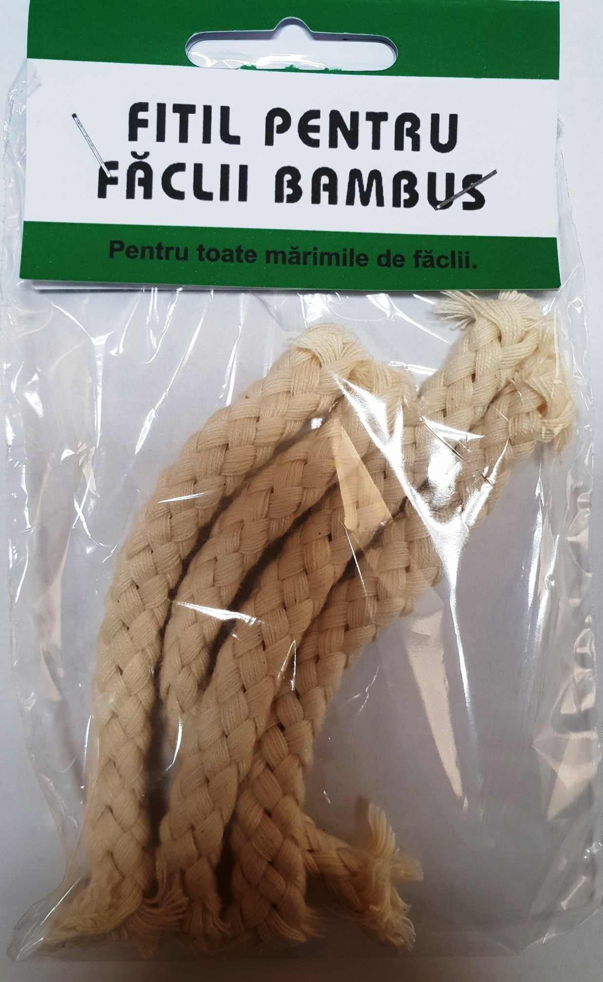 Set 4 fitile pentru faclii bambus