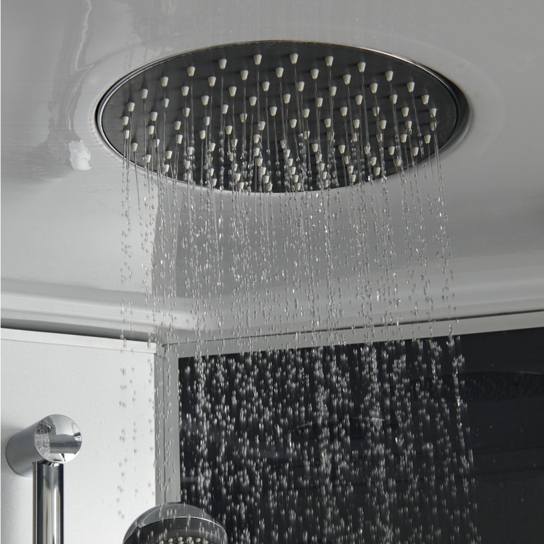 Cabina dus hidromasaj, joasa, semirotunda, 90 x 90 x 215 cm  GoodHome Onega