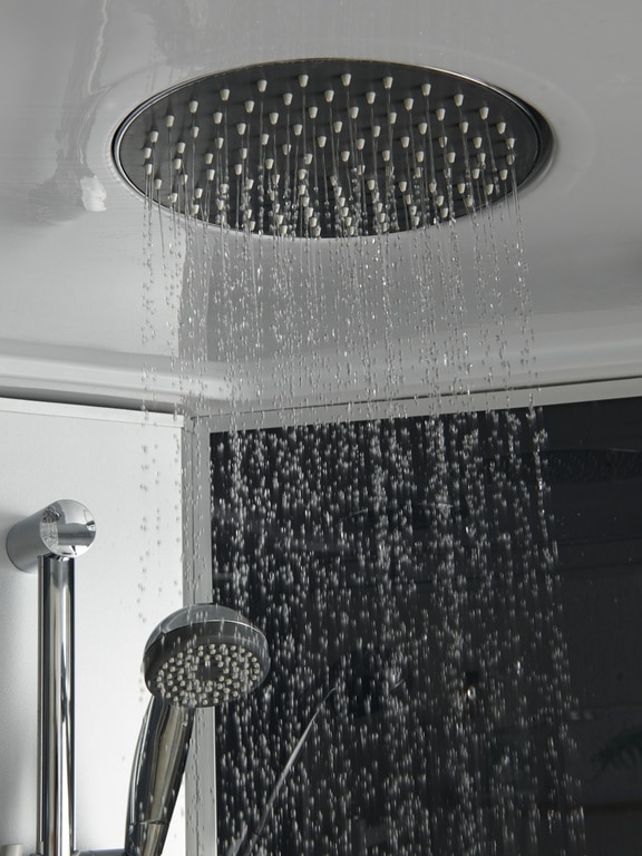 Cabina dus hidromasaj, joasa, semirotunda, 90 x 90 x 215 cm  GoodHome Onega