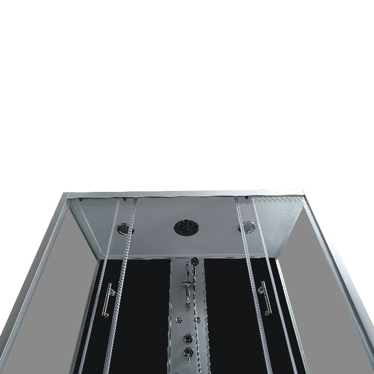 Cabina dus cu hidromasaj GoodHome Onega, dreptunghiulara, 85 x 170 x 215 cm, sticla securizata 5mm, profil argintiu