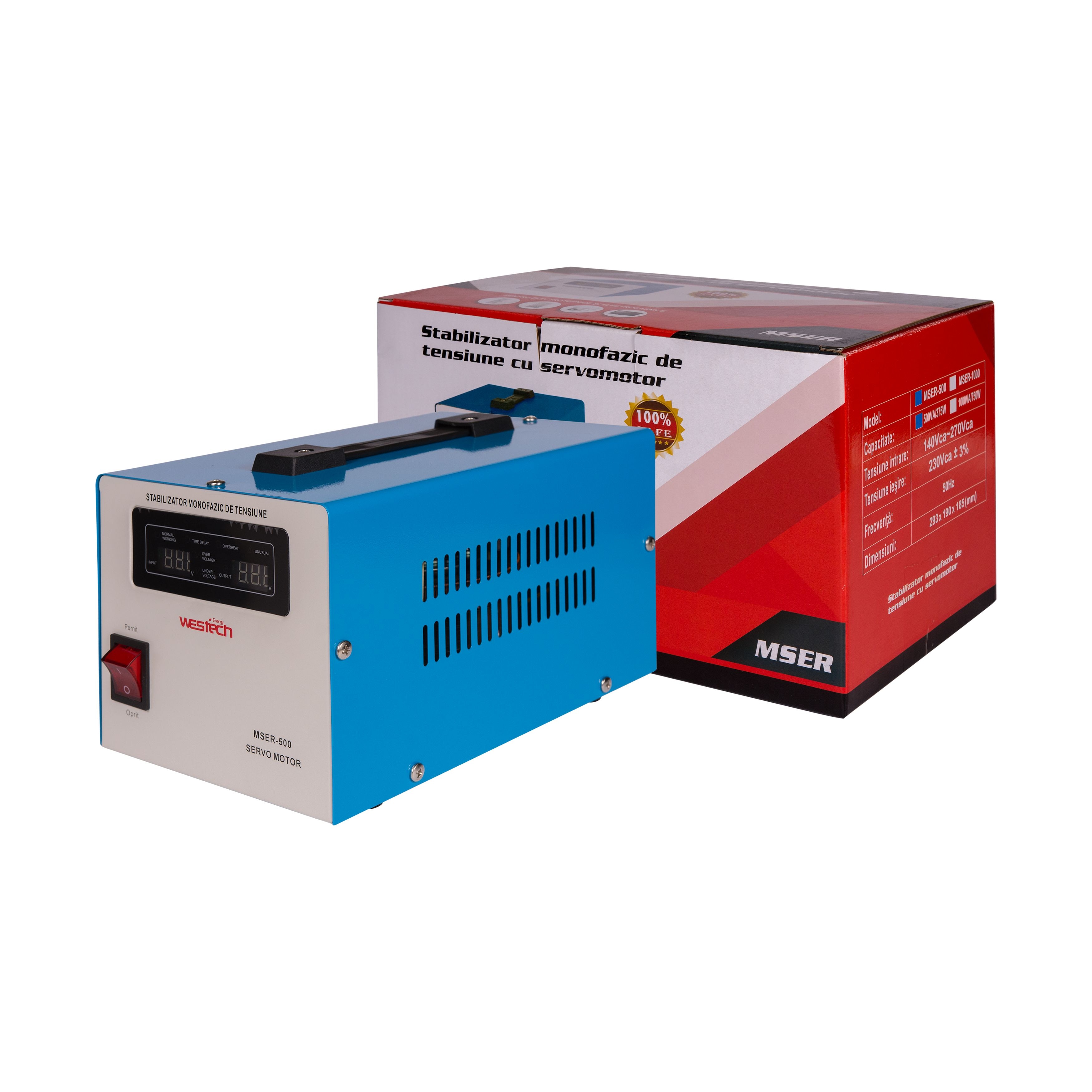 Stabilizator tensiune cu servomotor 500 VA • Westech