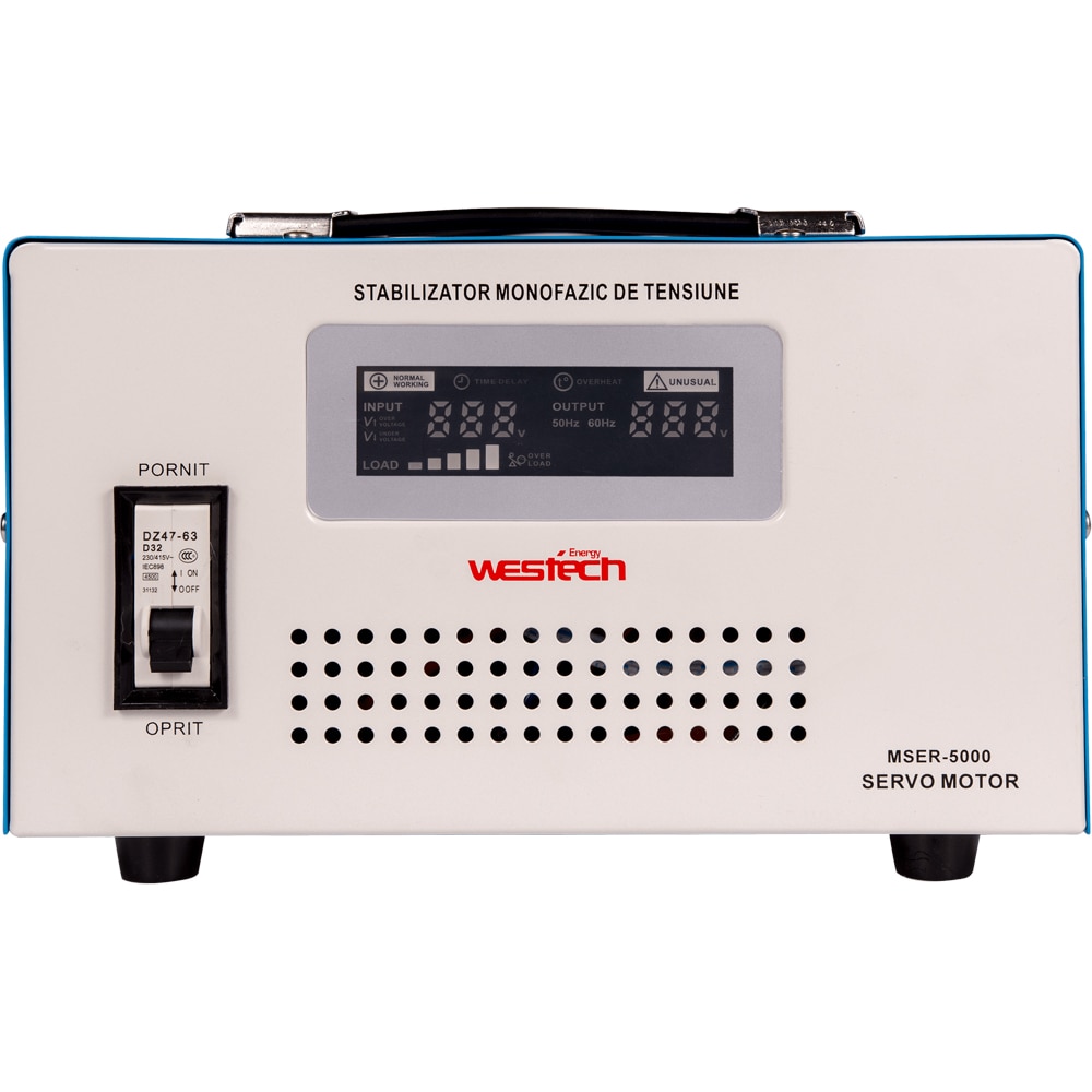 Stabilizator tensiune WESTECH MSER, 5000VA, 3750W, 16.3A