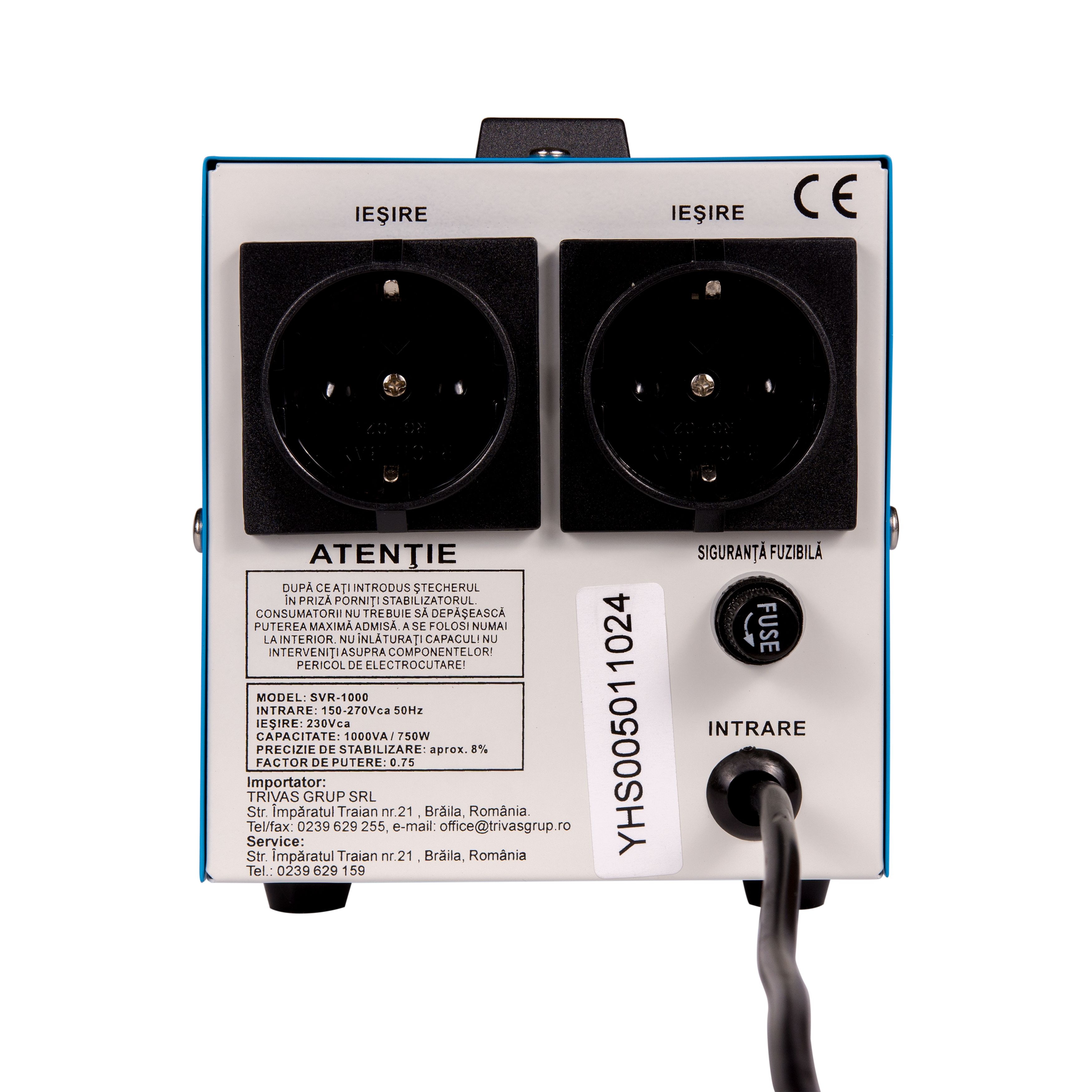 Stabilizator tensiune cu releu 1000 VA • Westech