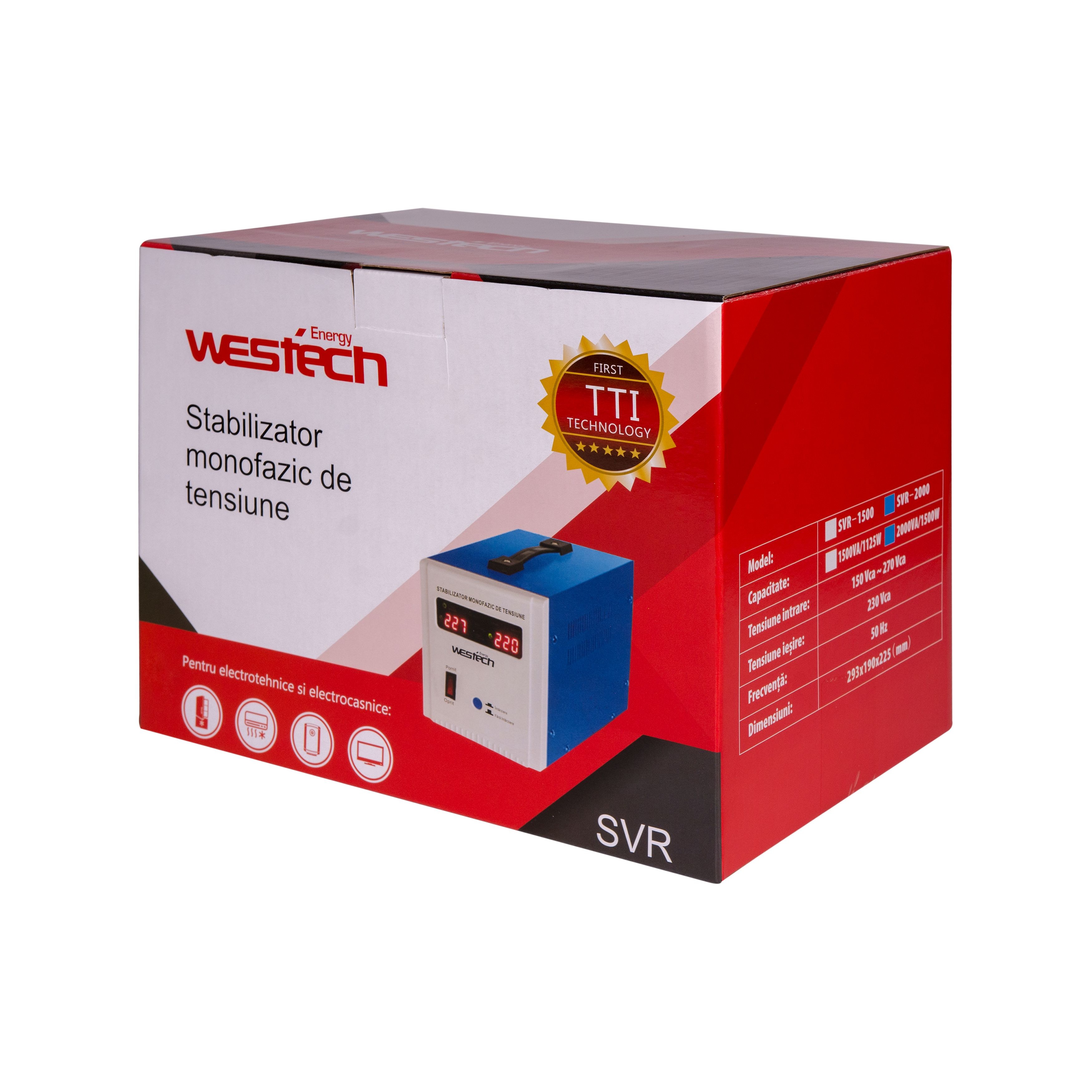 Stabilizator tensiune cu releu 2000 VA  Westech