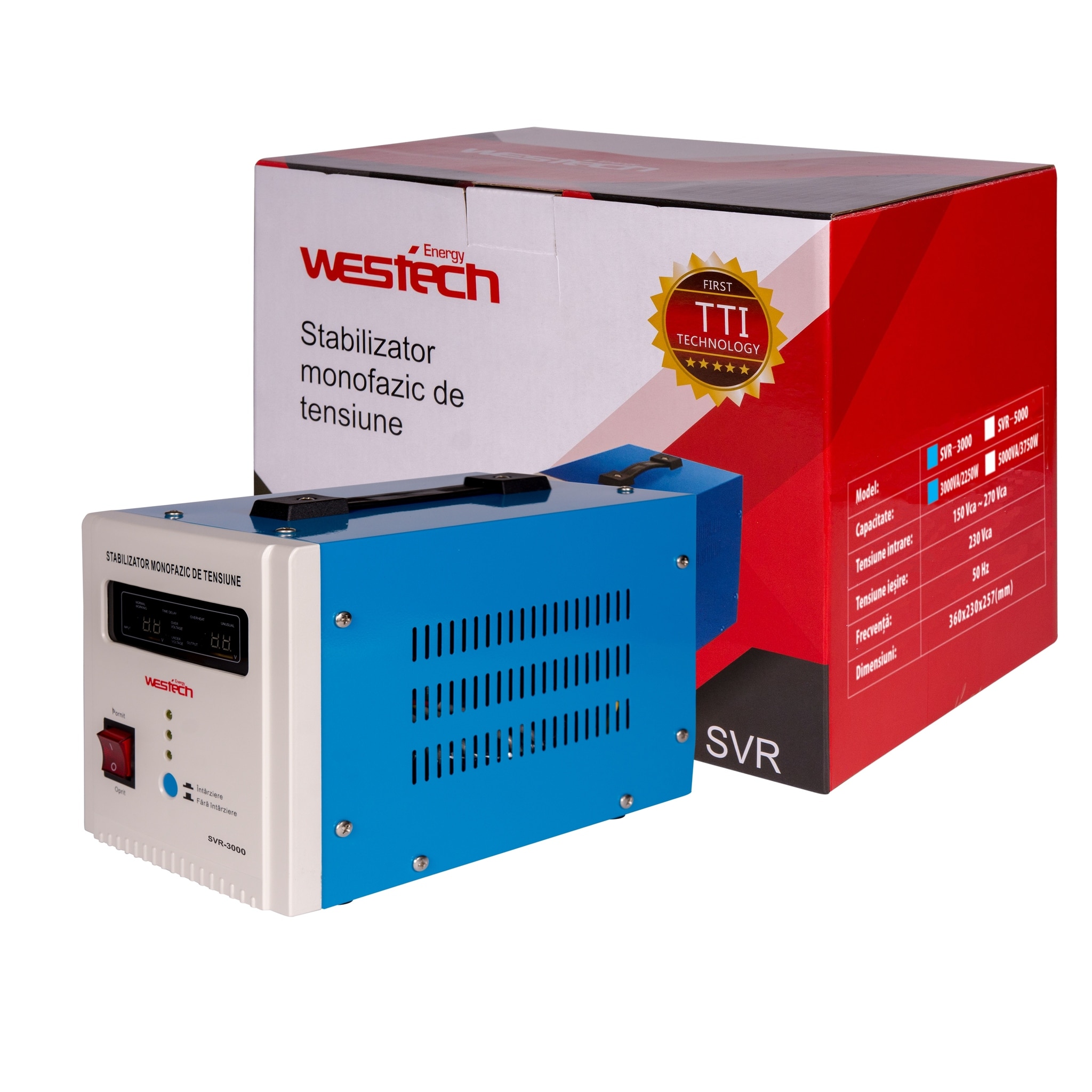 Stabilizator tensiune cu releu 3000 VA • Westech