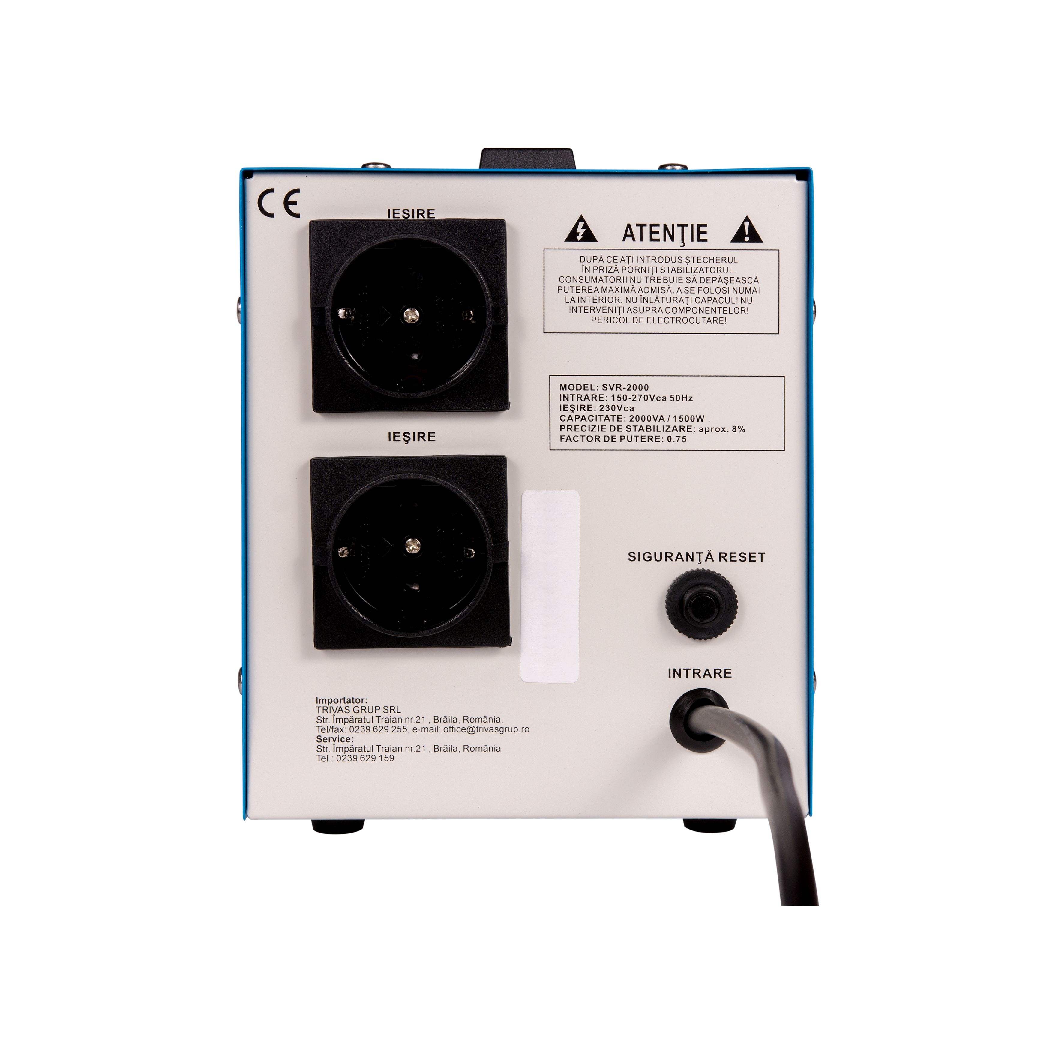 Stabilizator tensiune cu releu 500 VA • Westech