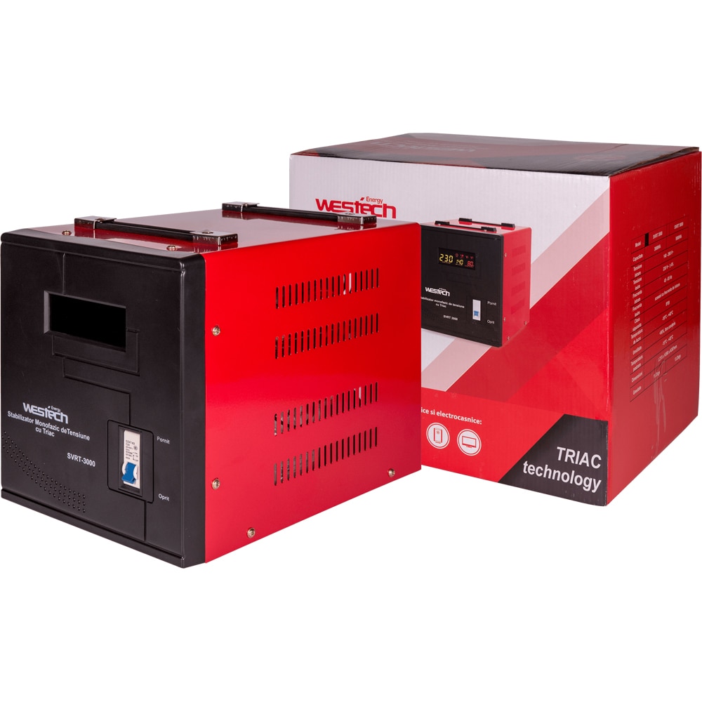 Stabilizator tensiune WESTECH SVRT, 3000VA, 2250W, 9.78A